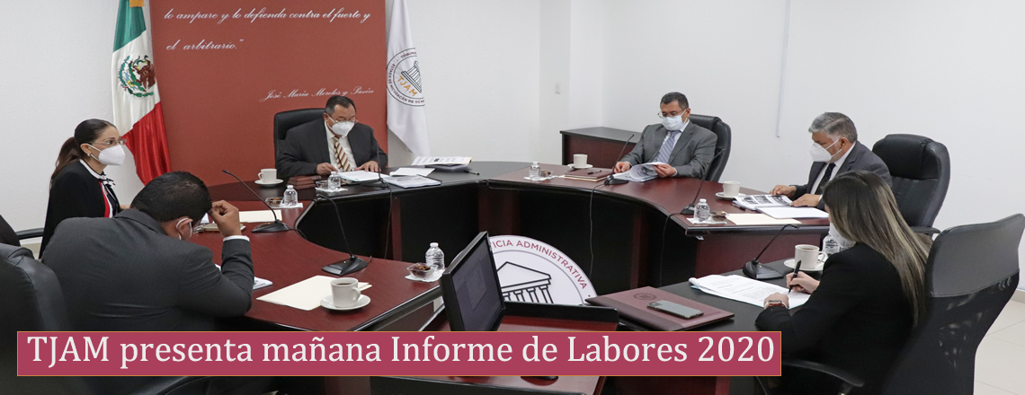 TJAM presenta mañana Informe de Labores 2020